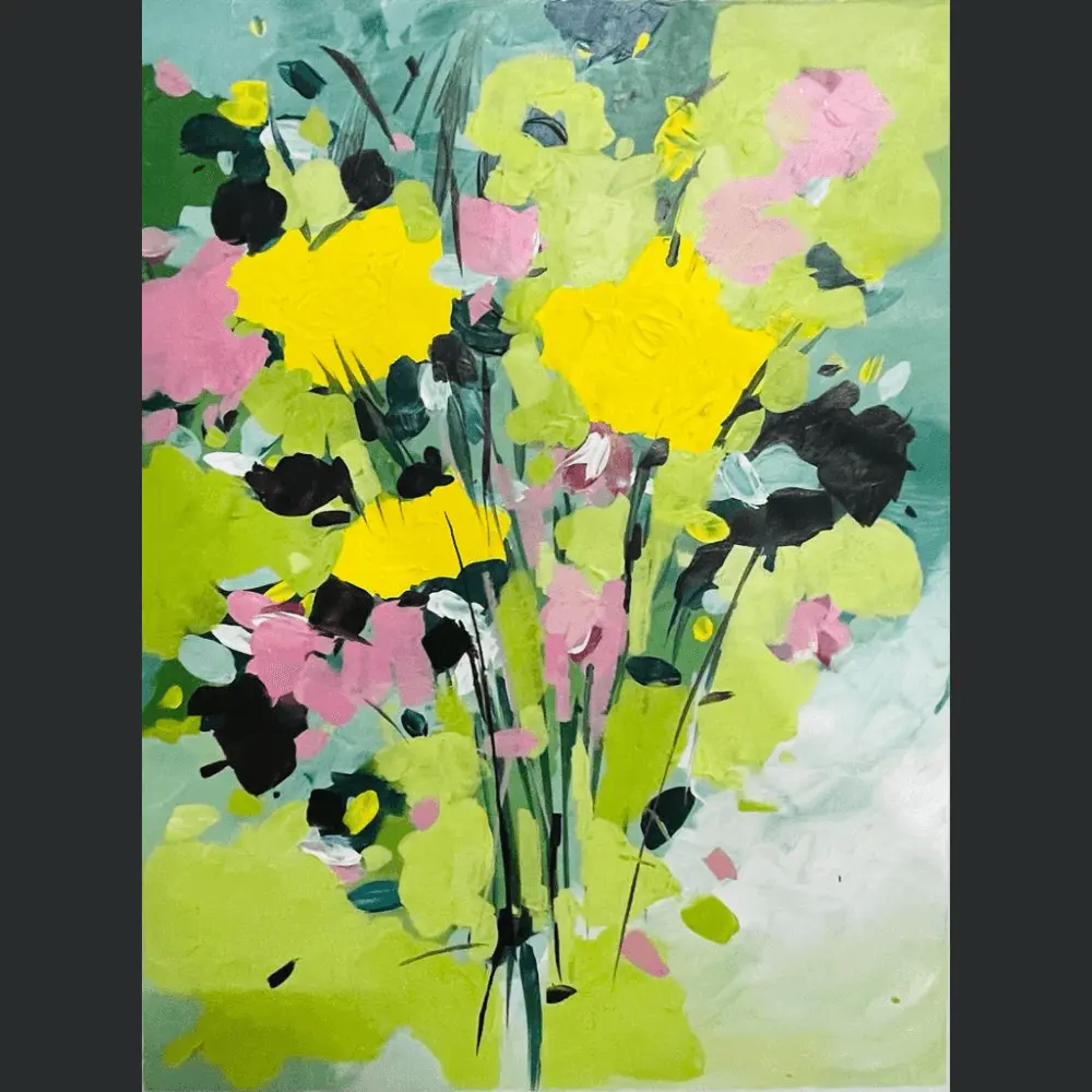 Contemporary acrylic artwork by MFA artist Laiba Khursheed