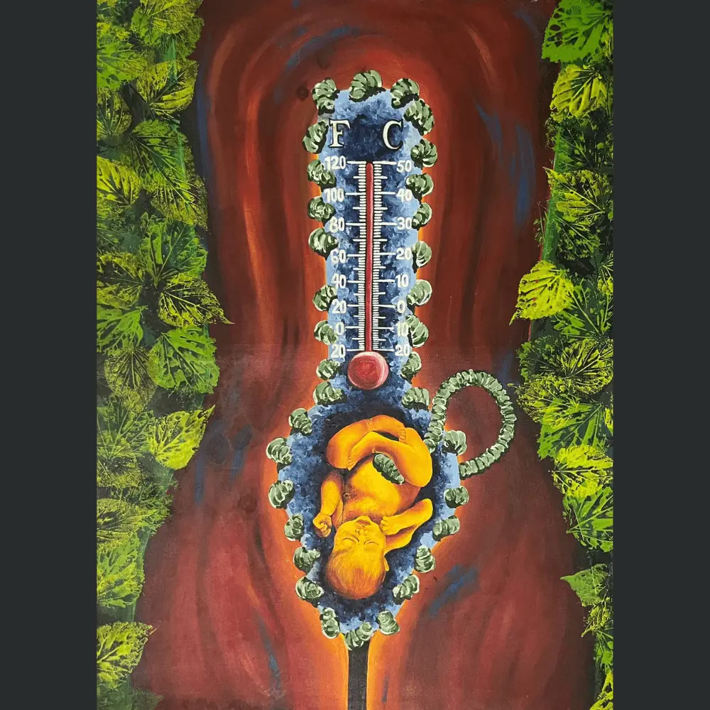 Modern acrylic painting by art teacher Laiba Khursheed